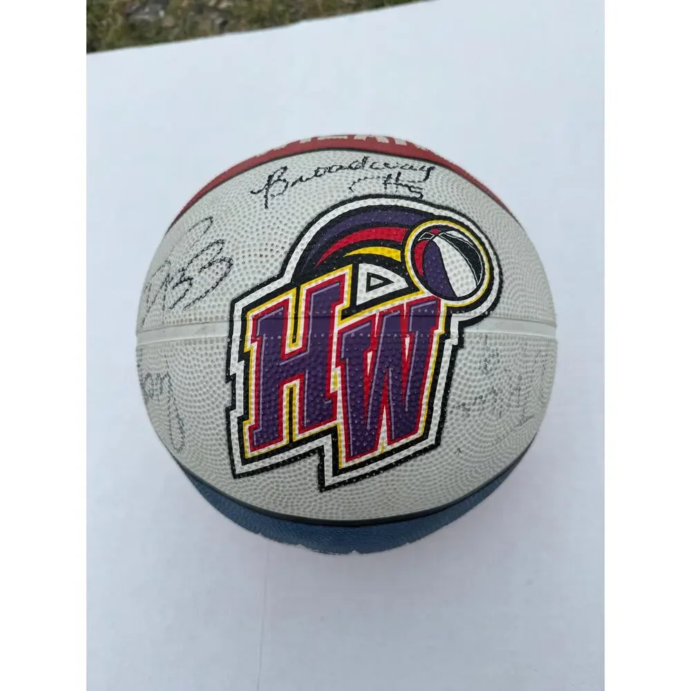 Harlem Wizards signed autographed multiple signatures basketball 10
